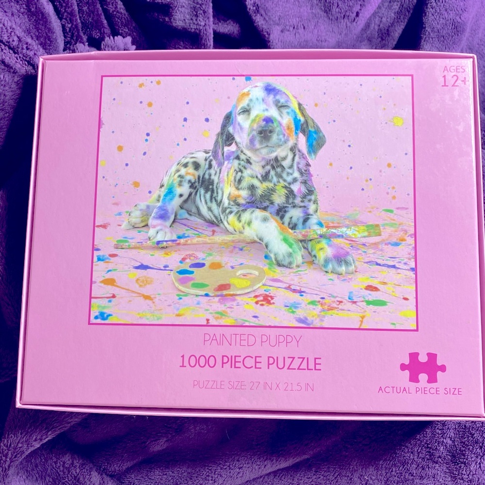 A 1000 piece painted puppy puzzle
